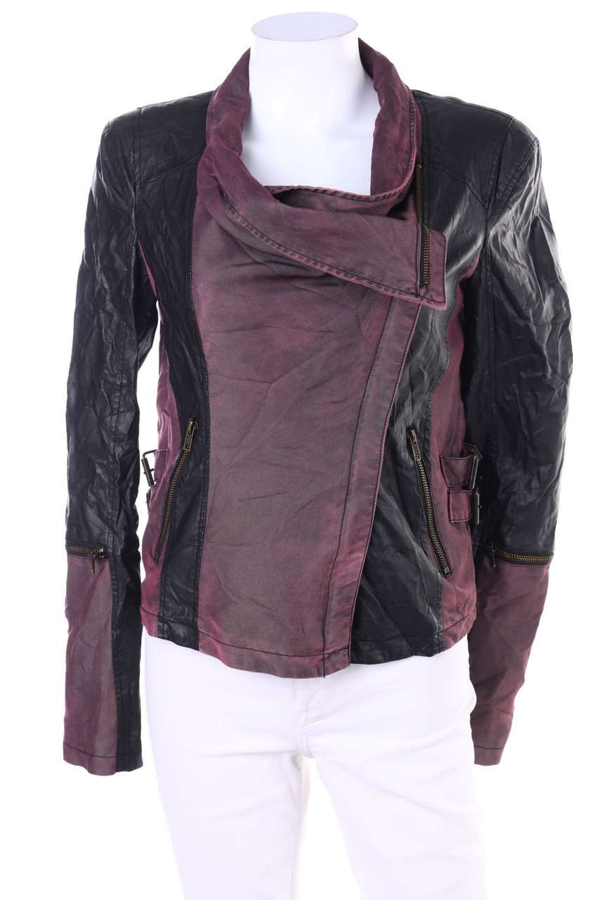 REVIEW - Jacke mit Kunstleder-Details - M