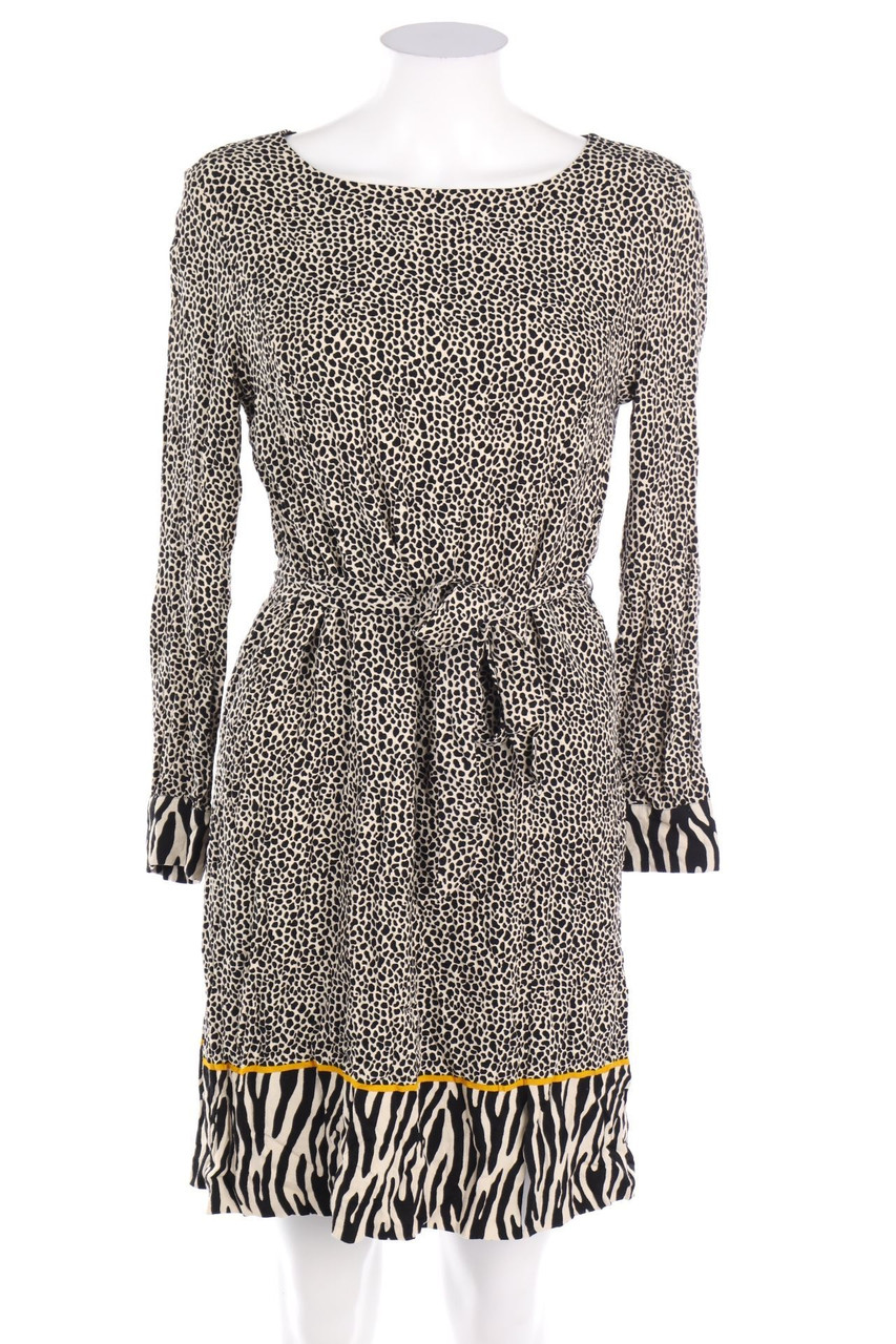 comma - Shift-Kleid mit Animal-Print - D 40
