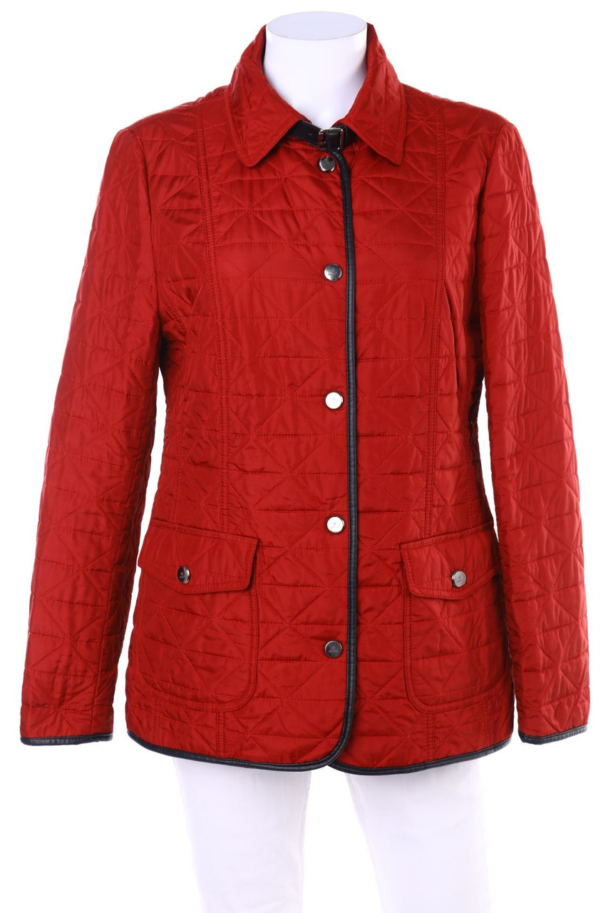 BASLER - wattierte Jacke mit Kunstleder-Details - M