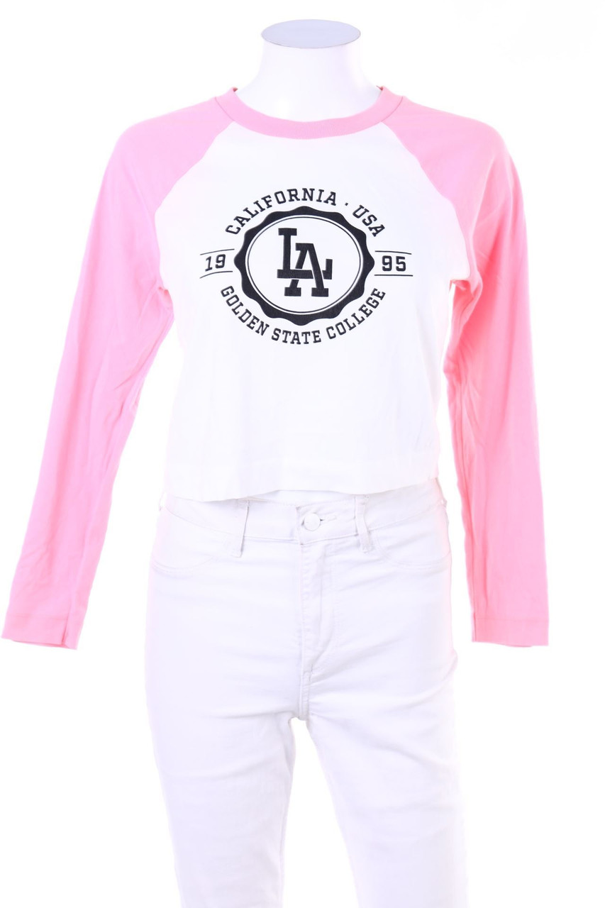 ONLY - Longsleeve-Shirt mit Statement-Print - XS