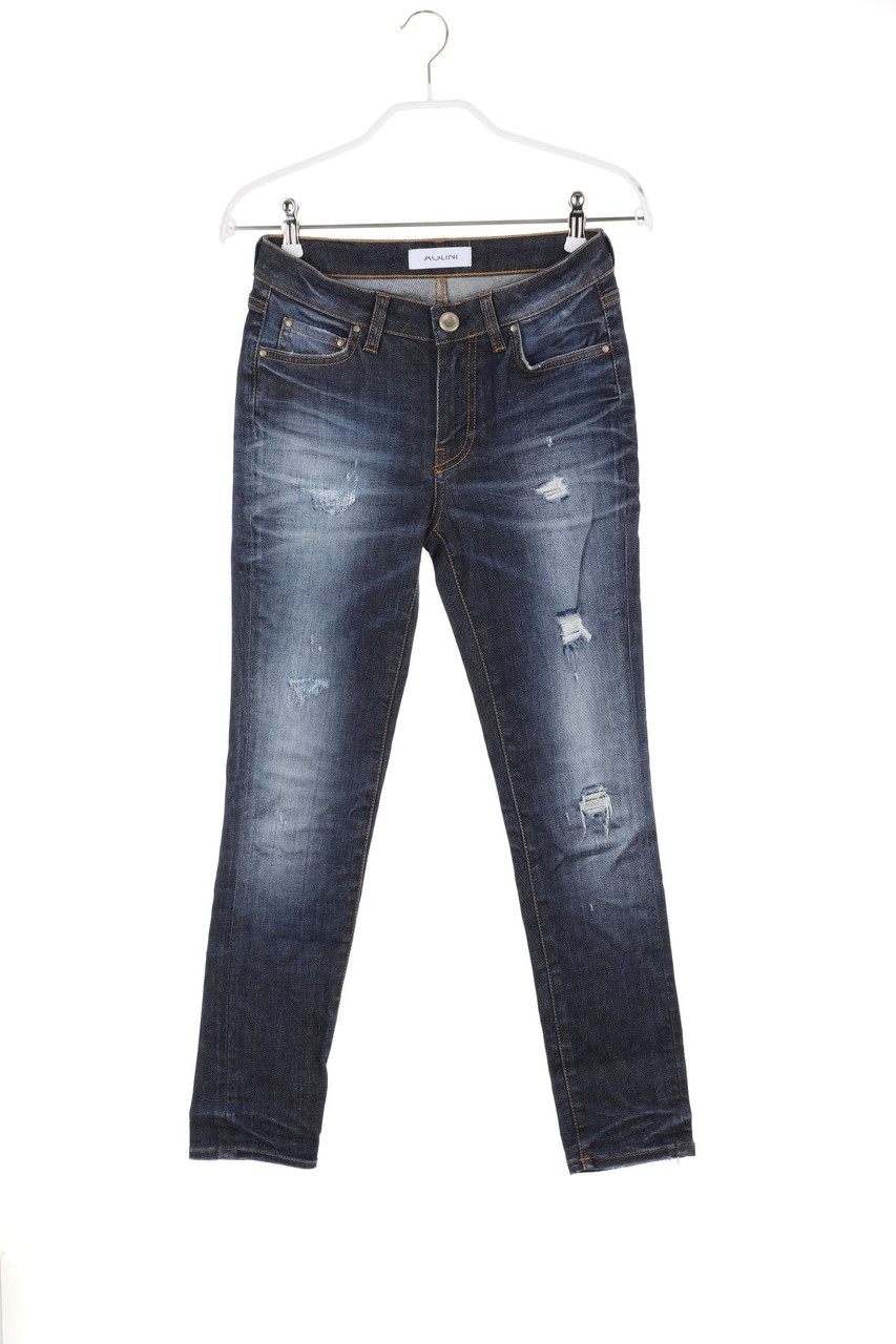 AGLINI - Destroyed Skinny-Jeans - W26