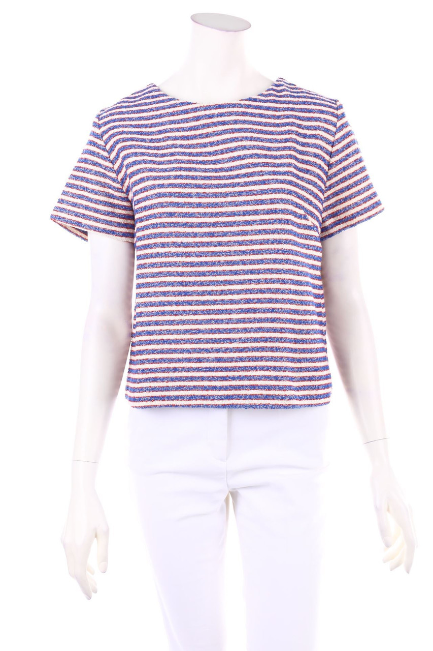 hanita - Kurzarm-Pullover im Breton Style - L