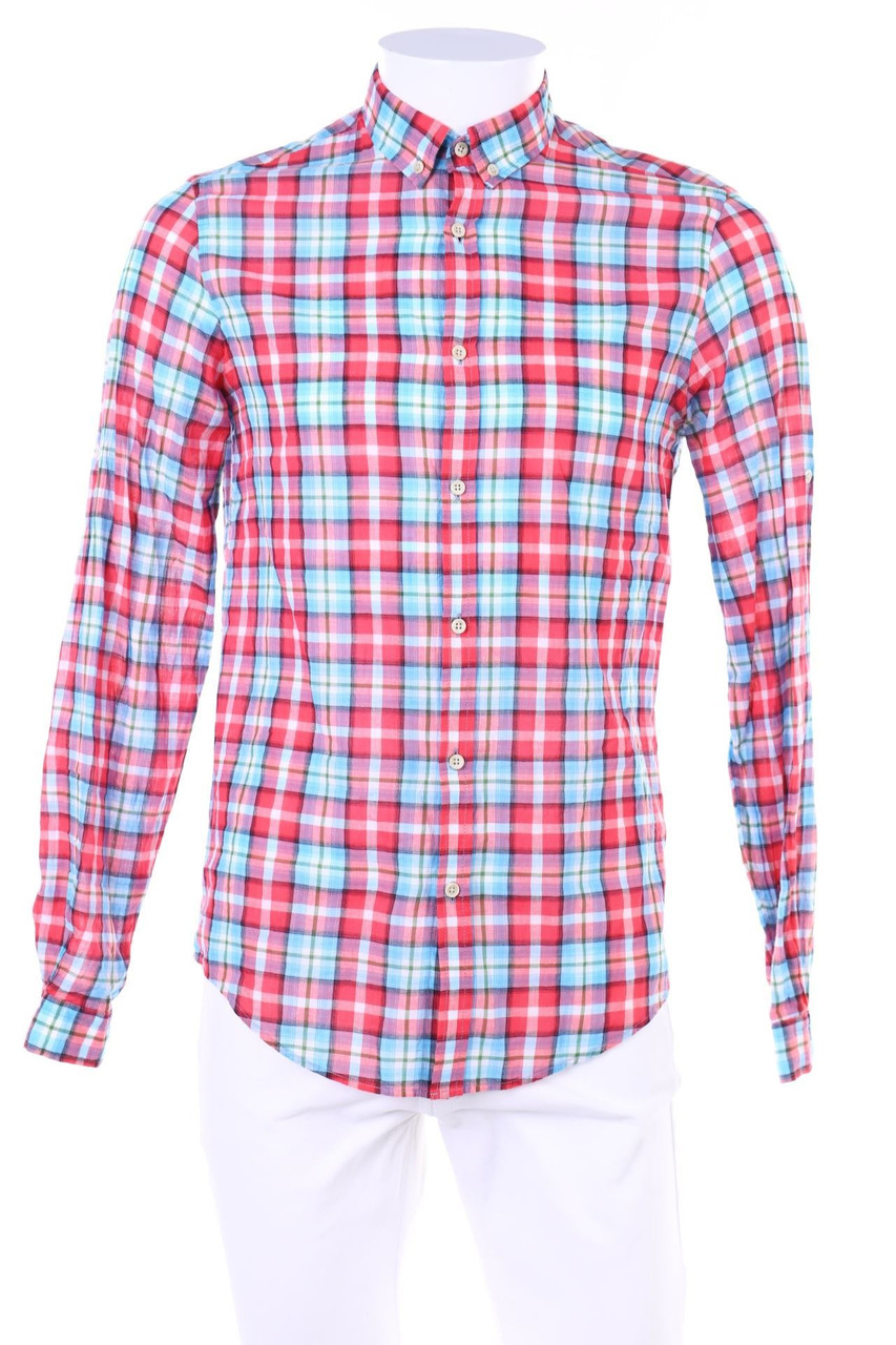 ZARA MAN - kariertes Hemd aus Baumwolle - S