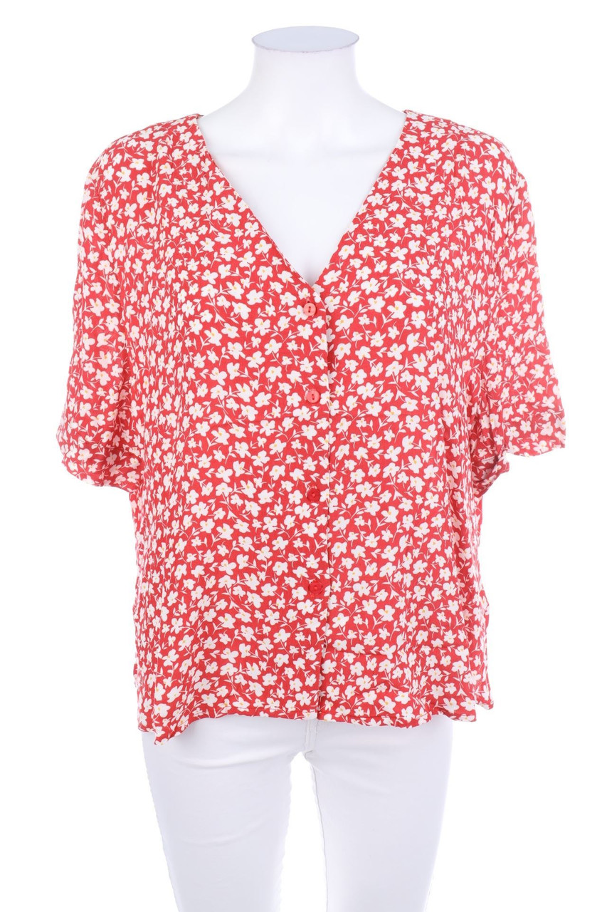 Jake*s - Kurzarm-Bluse aus Viskose mit floralem Muster - D 42