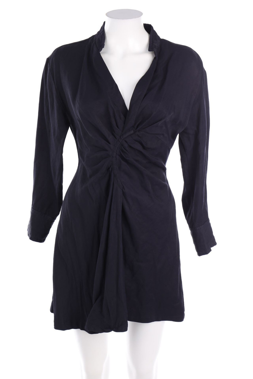 sandro - Kleid aus Leinen-Mix in Wickel-Optik - D 34