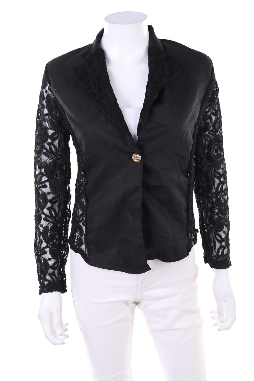 Ohne Label - Blazer mit Spitzen-Einsatz - D 40