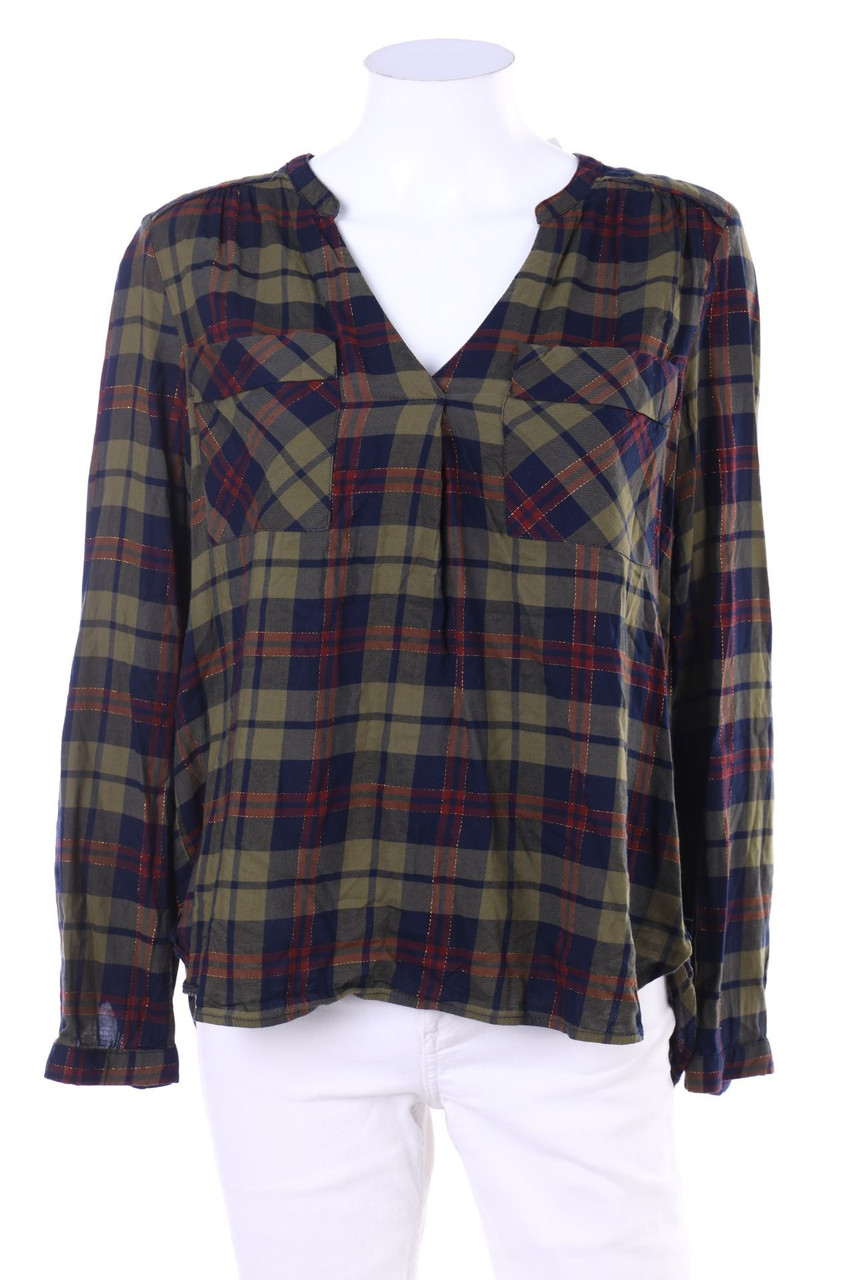 CAMAÏEU - Bluse mit Karo-Muster - L