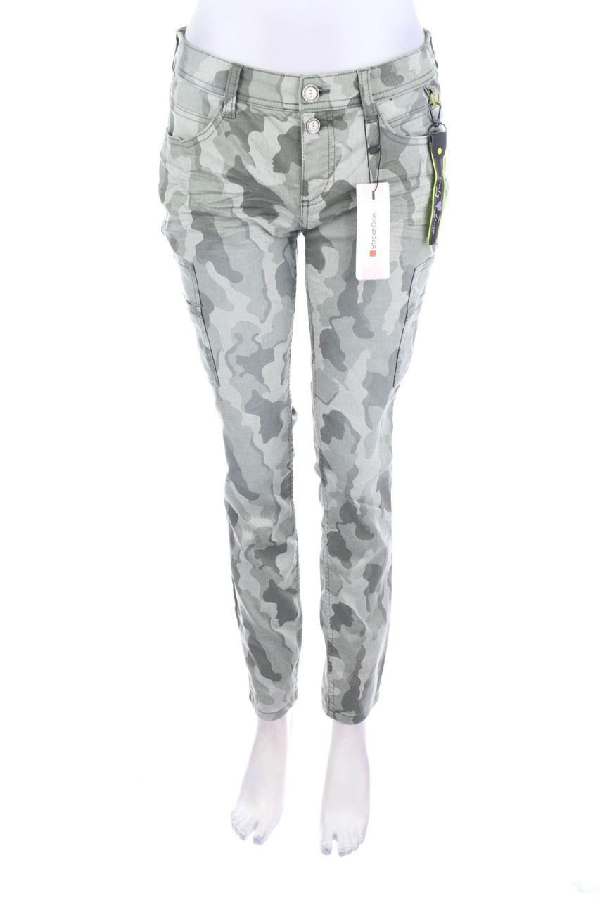 Street One - Slim Jeans mit Camouflage-Print - W28