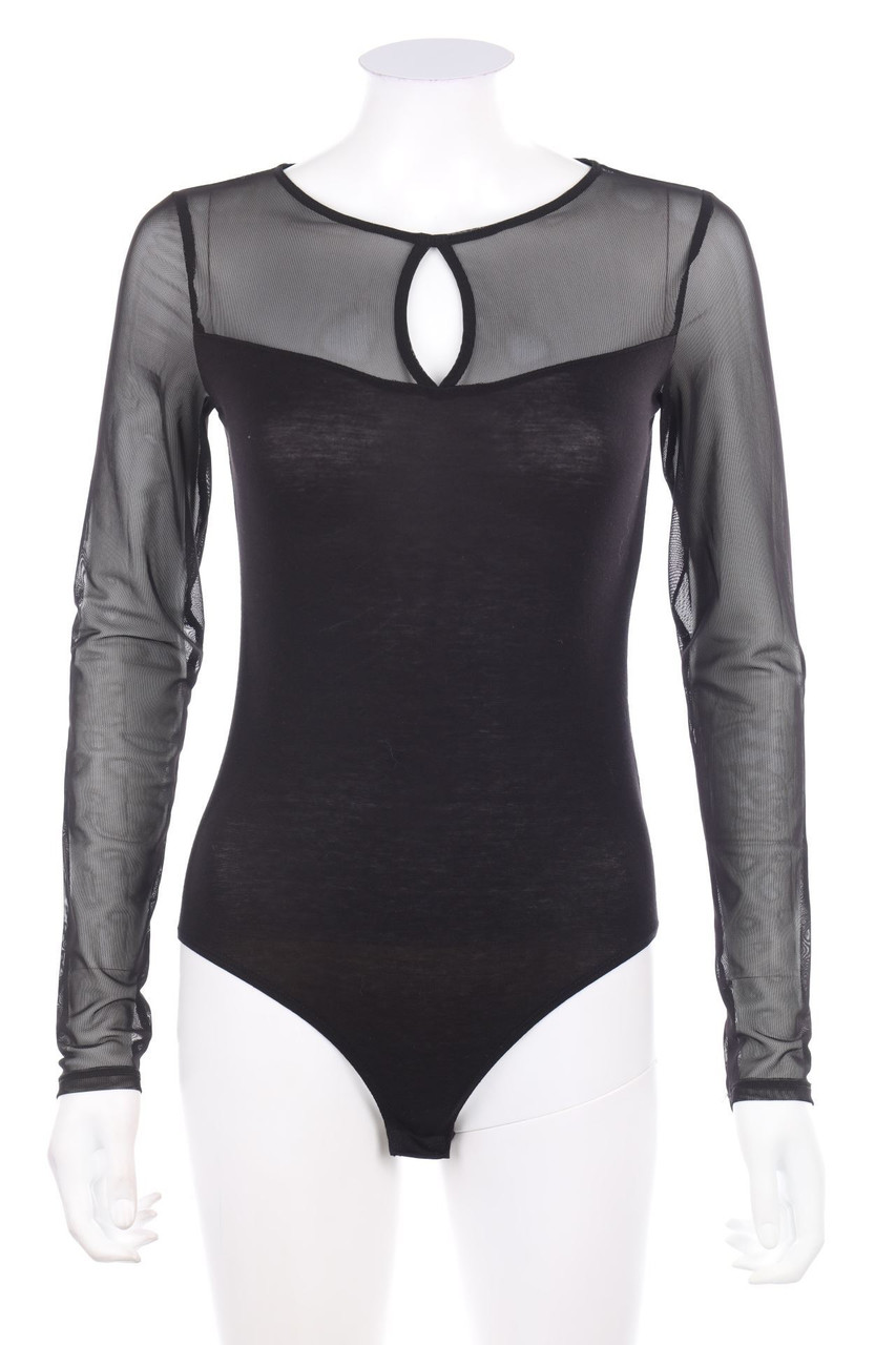 H&M - Body mit Mesh-Einsatz - S
