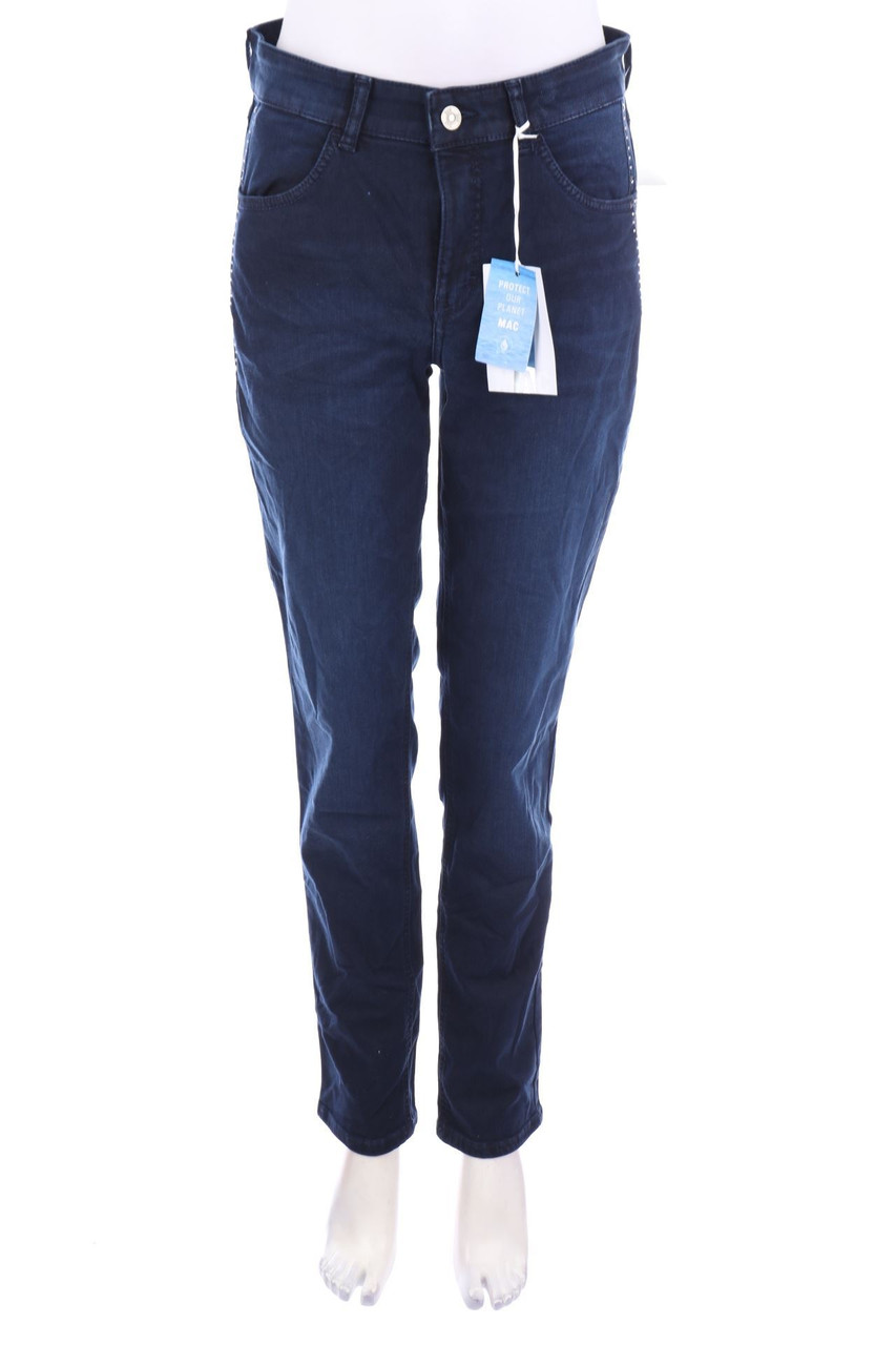 MAC - Used Look Skinny-Jeans mit Nieten - D 38