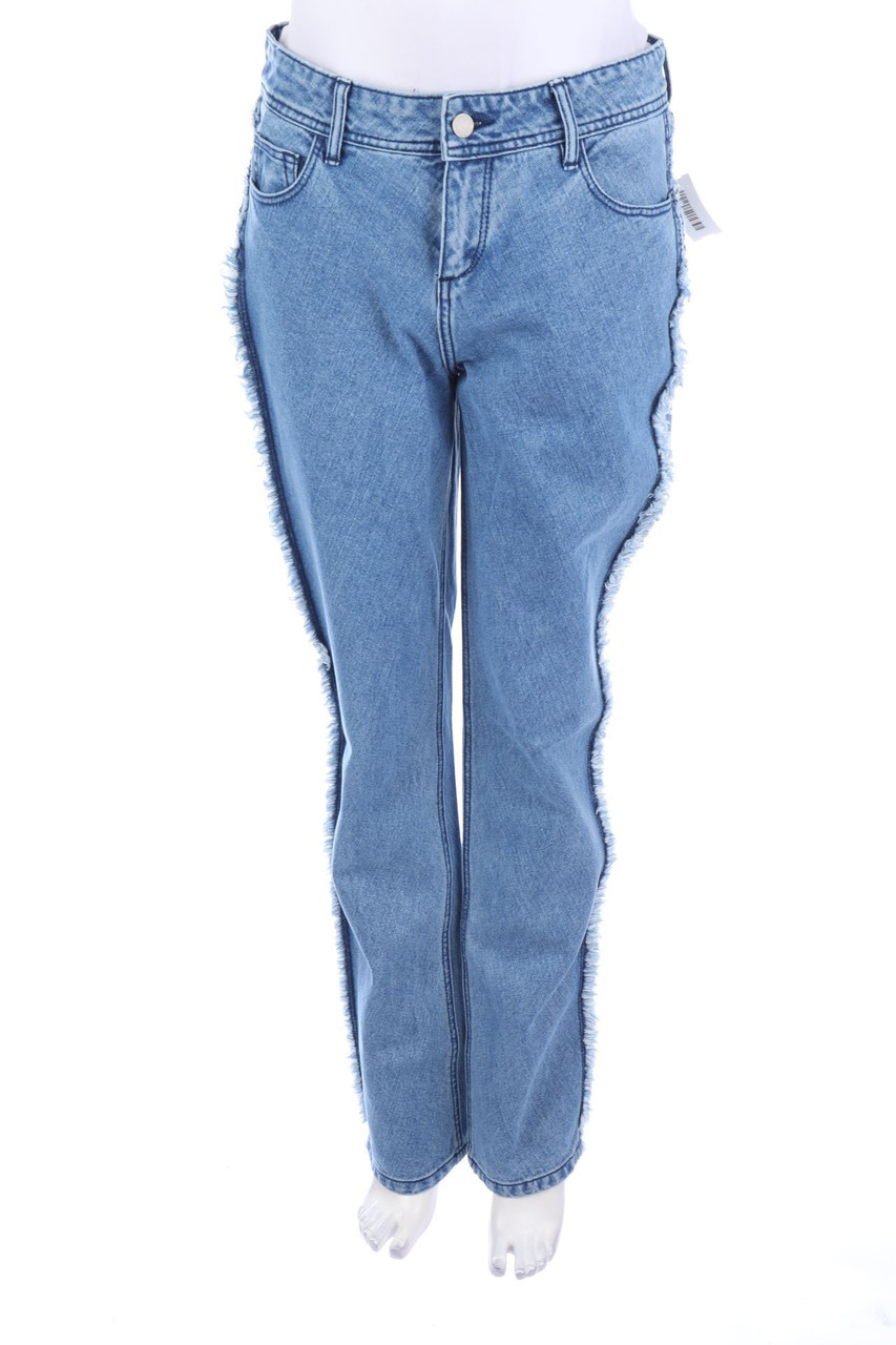 TPN - Straight Cut Jeans mit Fransen - L