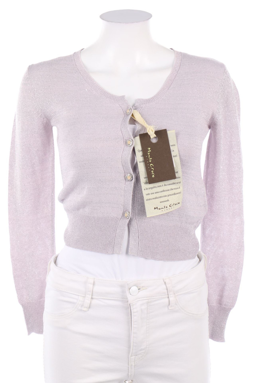 MANILA GRACE - Glitzer-Cardigan - S