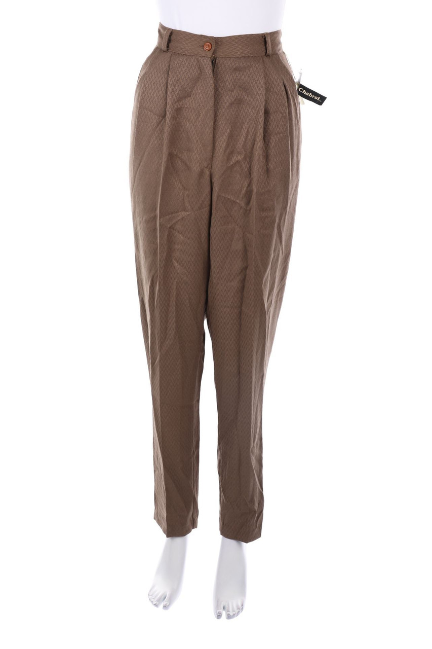 Ann Chabrol - Vintage-Bundfaltenhose aus Jacquard - D 36