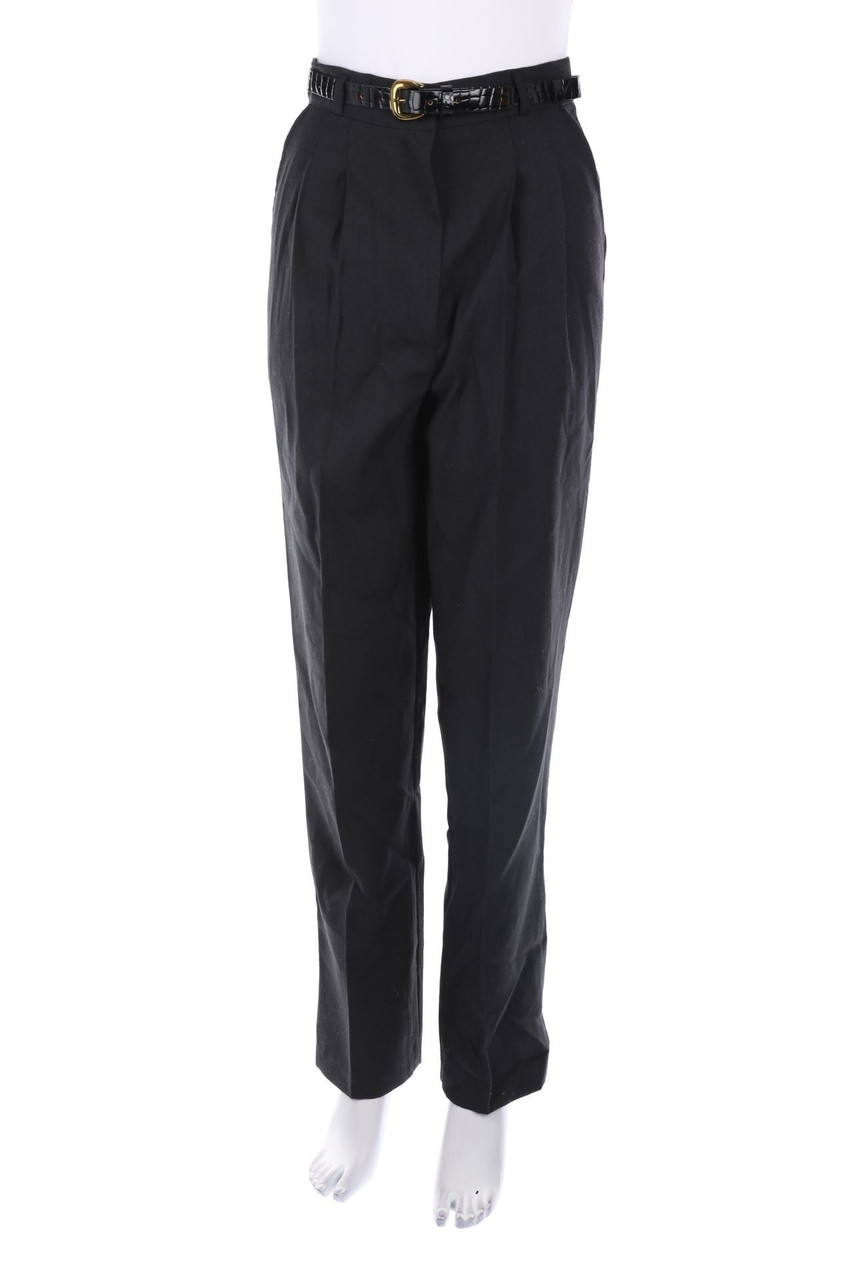 Khaki Roberts - Vintage-Bundfaltenhose mit Gürtel - D 40