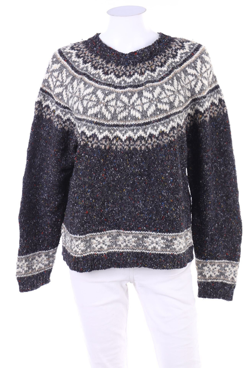 ST. JOHNS BAY - Island-Strick-Pullover mit Wolle - L