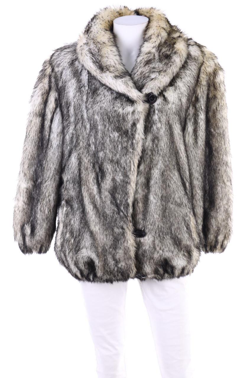 ASTRAKA OF LONDON - Vintage-Fake Fur-Jacke - M
