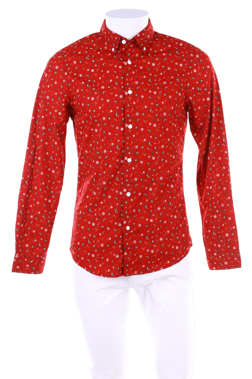 C&A - Weihnachts-Button-down-Hemd - S
