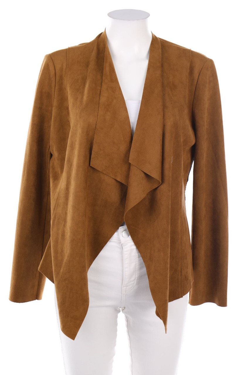 Betty Barclay - Kunstlederjacke mit Wasserfall-Ausschnitt - D 38-40