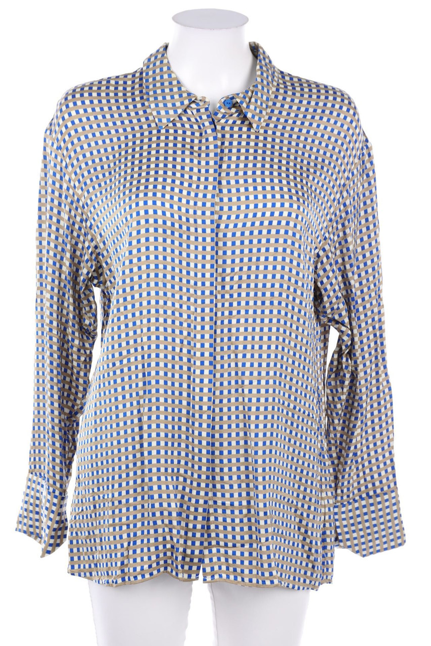 someday. - Satin-Bluse mit Karo-Muster - D 40