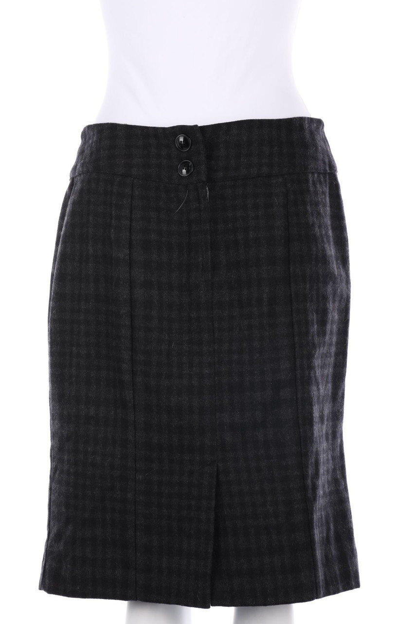 H&M - Karo-Bleistift-Rock aus Woll-Mix - D 42