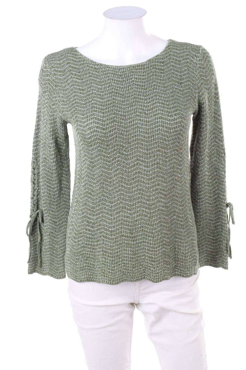 KOOKAI - Glitzer-Strick-Pullover mit Zickzack-Muster - D 32