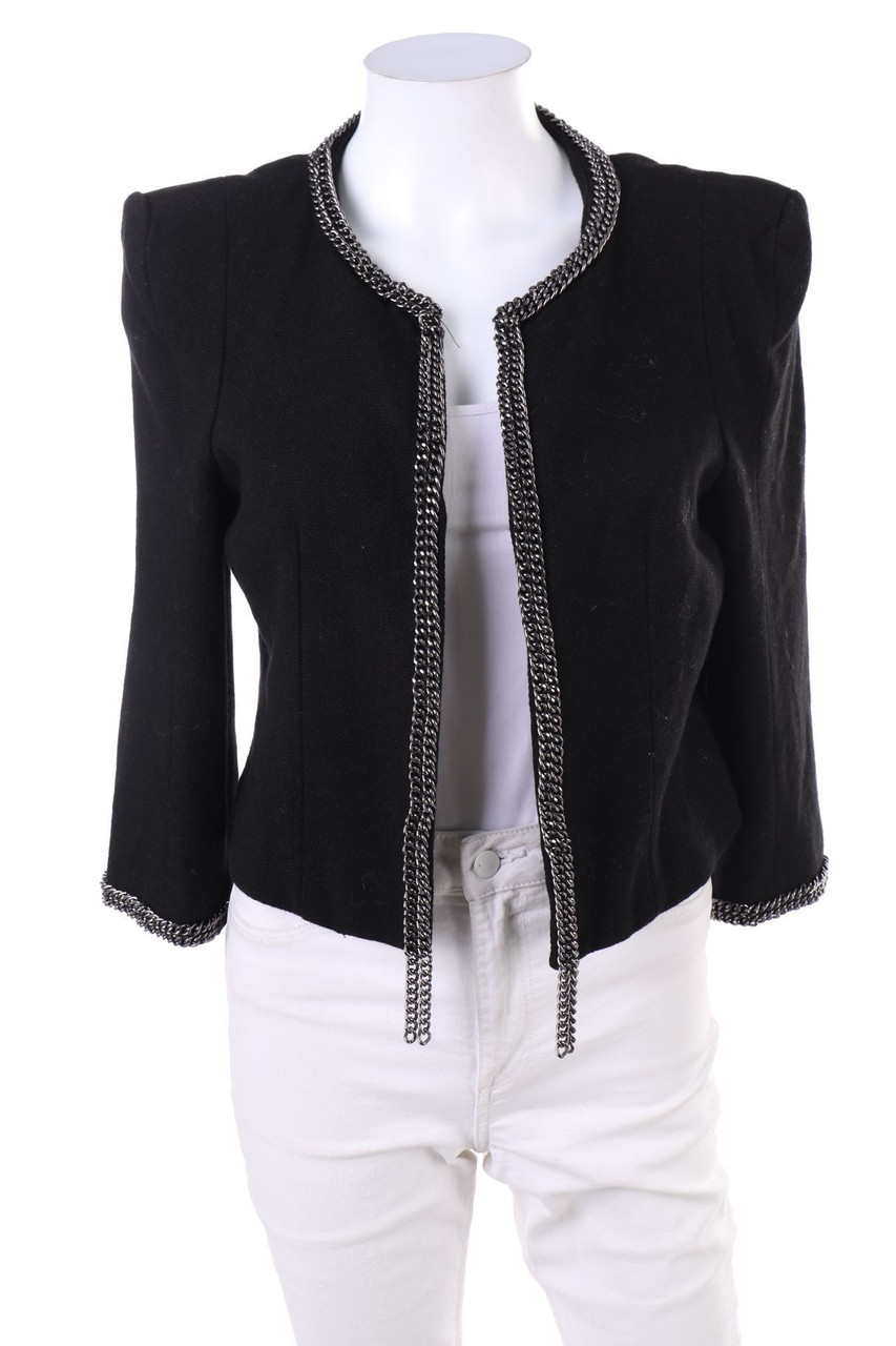 twenty one - Blazer-Jacke aus Woll-Mix mit Kette - M