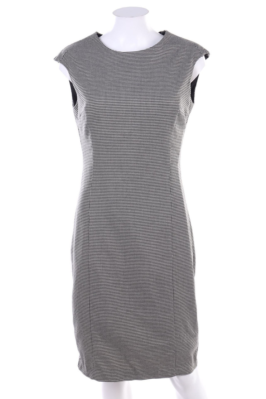 ZARA - Etui-Kleid mit Hahnentritt-Muster - L