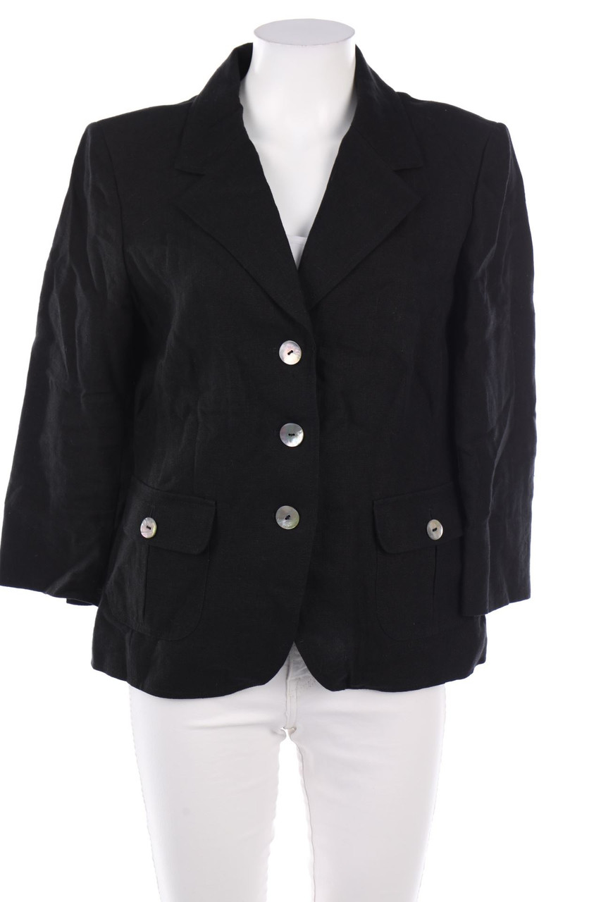 Charles Robertson Finest English Style - Leinen-Blazer mit aufgesetzten Taschen - D 40