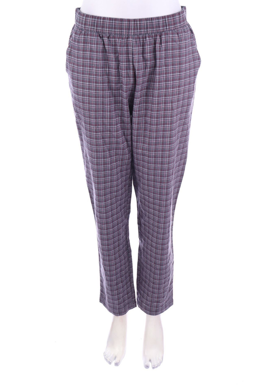 Triumph - Baumwoll-Jogger-Hose mit Karo-Muster - D 40