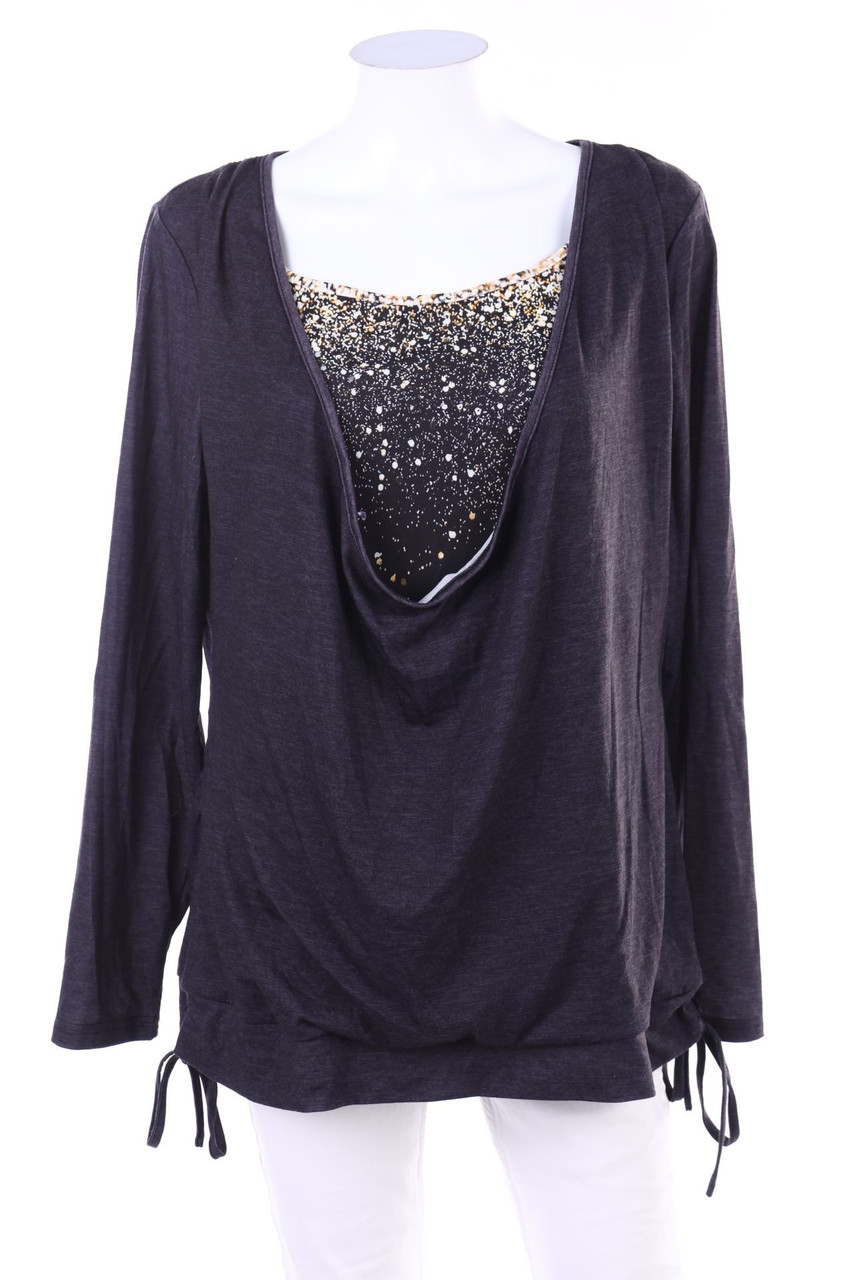 hekka - Longsleeve-Shirt im Layer Look mit Tunnelzug - XL