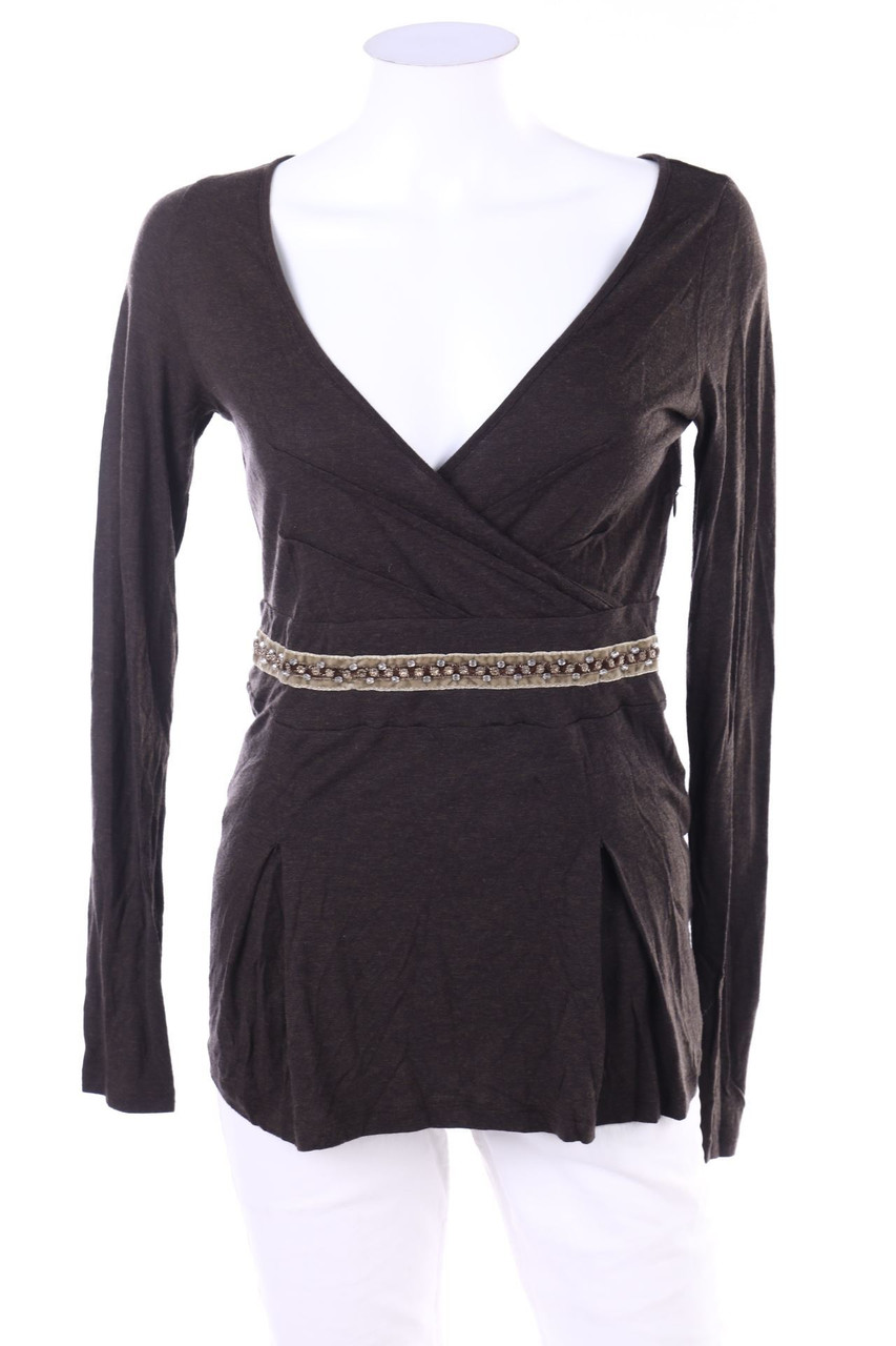 MAX&Co. - Longsleeve-Shirt mit Applikationen - M