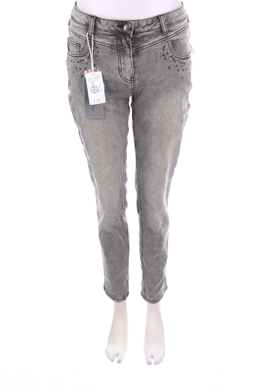 BROADWAY - Slim Jeans mit Schmuckstein-Applikation - M