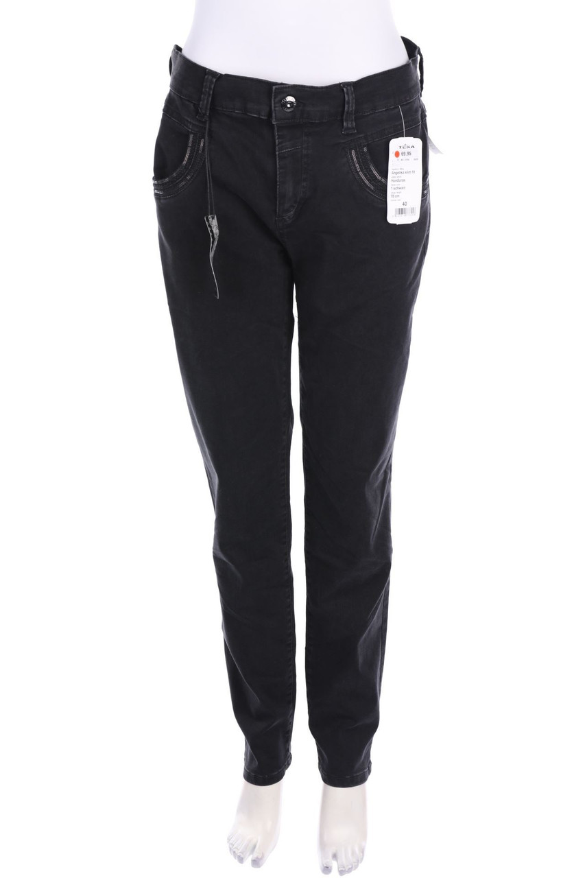 ANNA MONTANA - Skinny-Jeans mit Pailletten - D 40