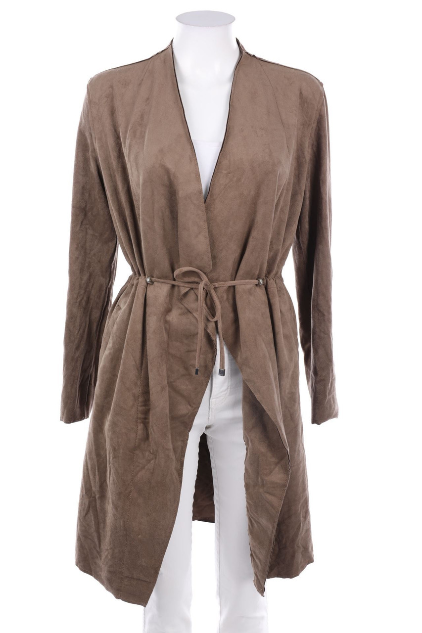 ESPRIT - Kunstledermantel mit Krempel-Ärmeln - XS