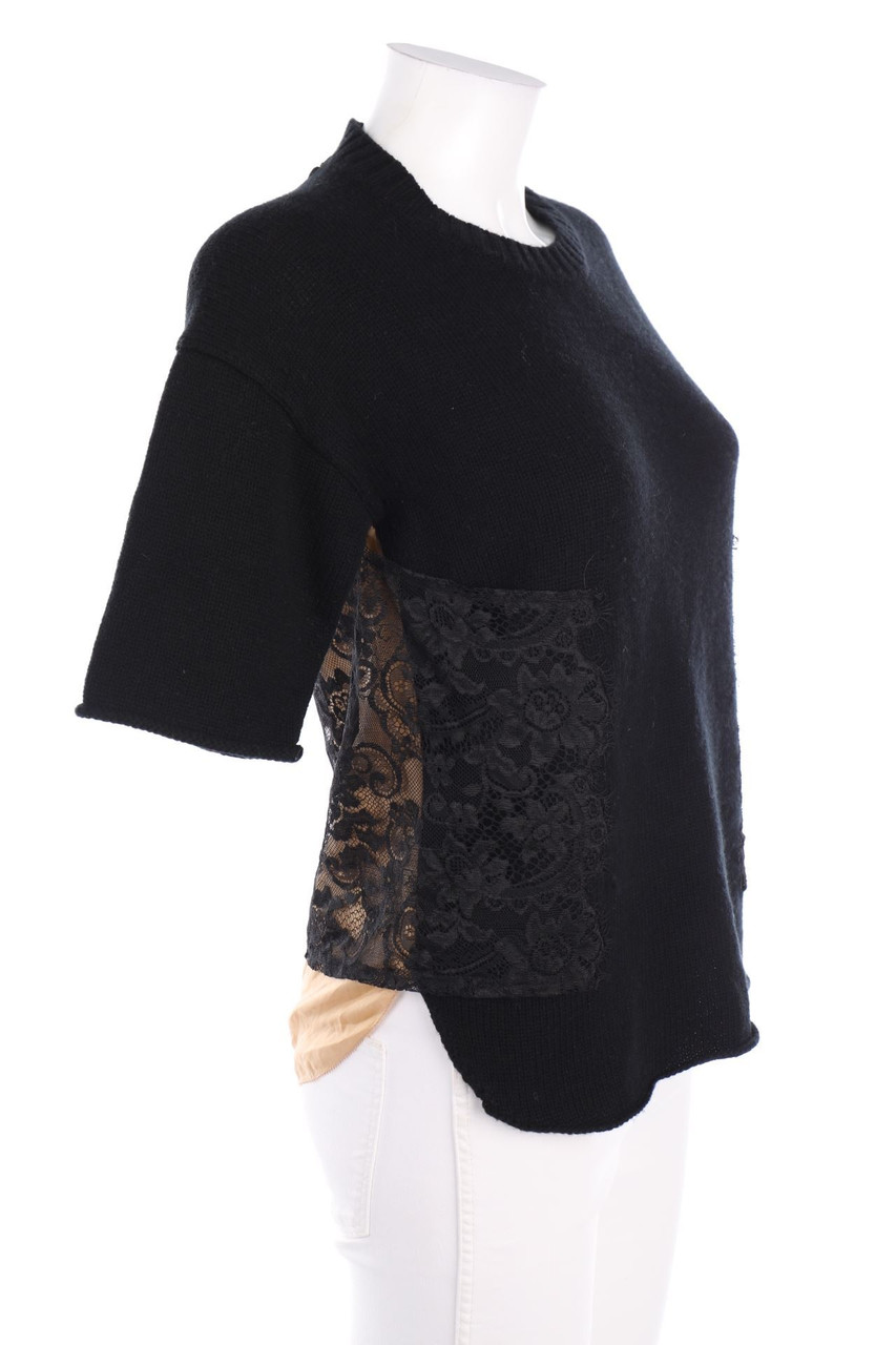 BY MALENE BIRGER - Strick-Pullover aus Merinowolle mit Spitze - XXS