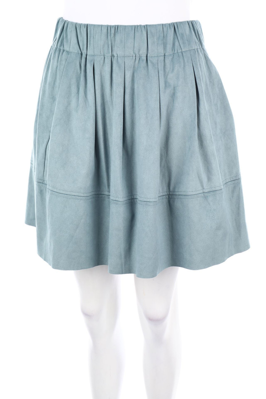 moves minimum - Faux Leather-Falten-Mini-Rock - D 36