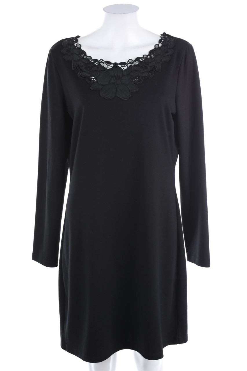 Ohne Label - Shift-Kleid mit Spitze - M