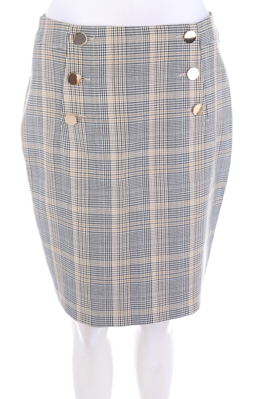 H&M - Bleistift-Rock mit Karo-Muster - D 38