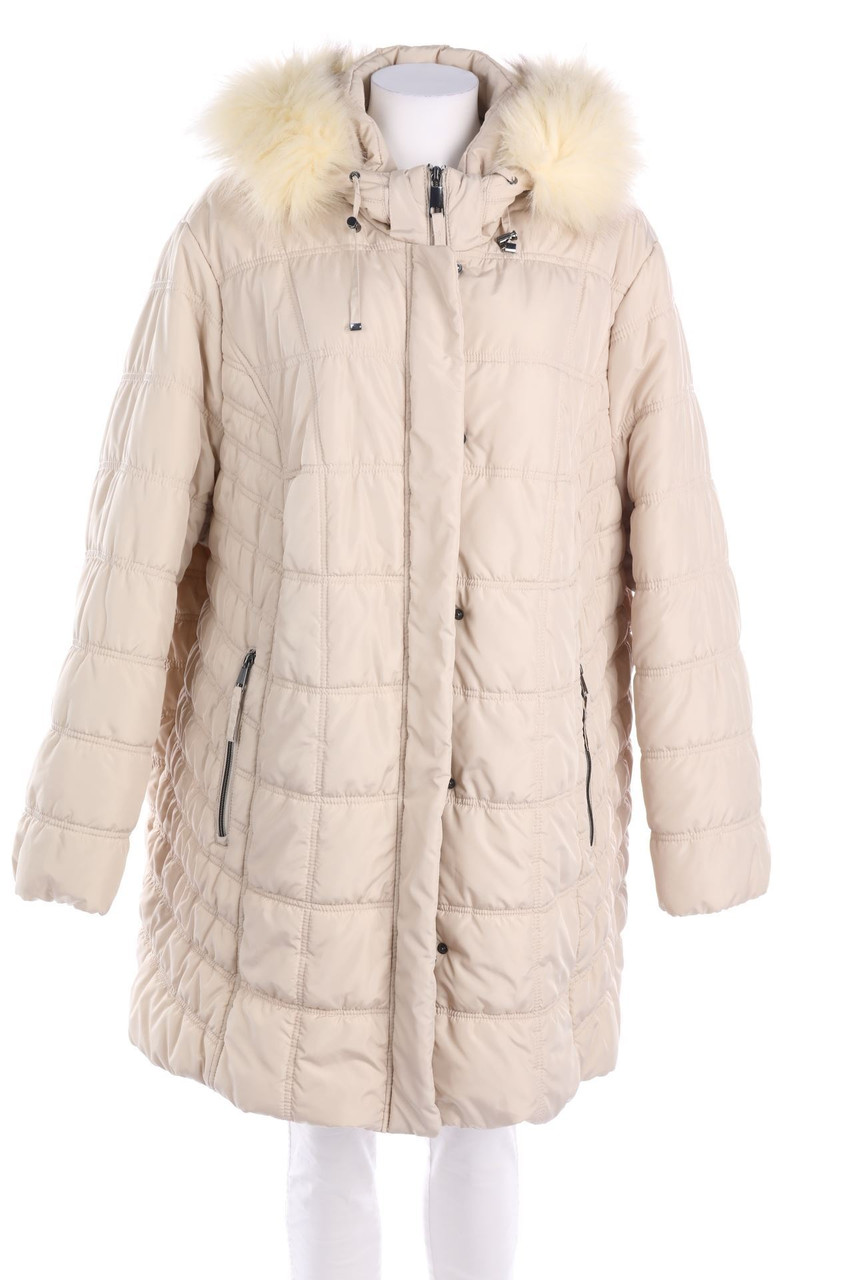 SAMOON - wattierte Jacke mit Faux Fur-Kragen - D 52