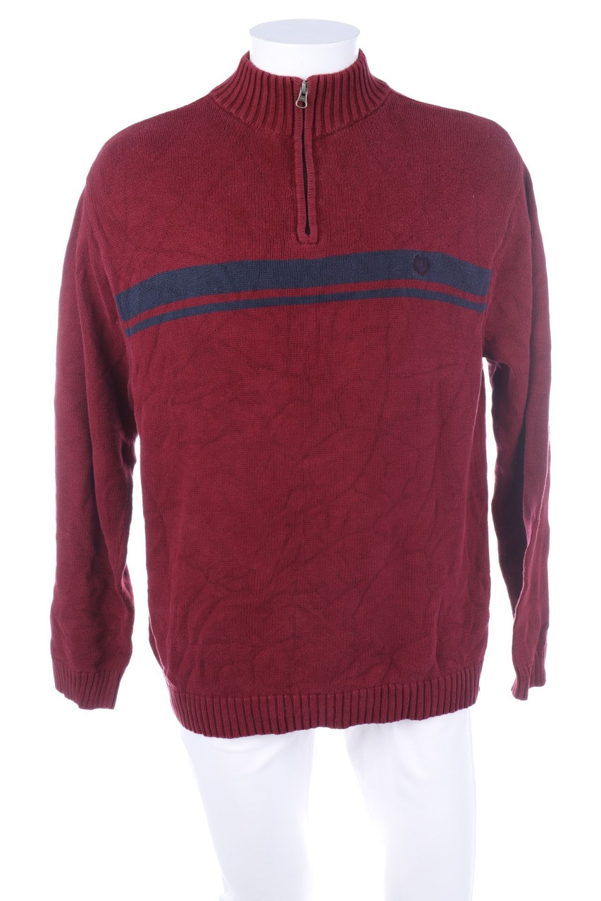 CHAPS - Troyer-Pullover mit Logo-Stickerei - L