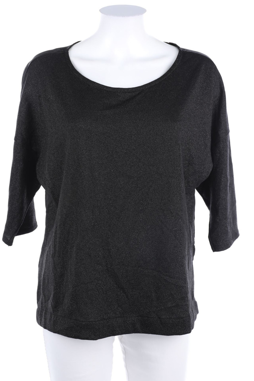 PULL&BEAR - Glitzer-Bluse mit 3/4-Ärmel - L