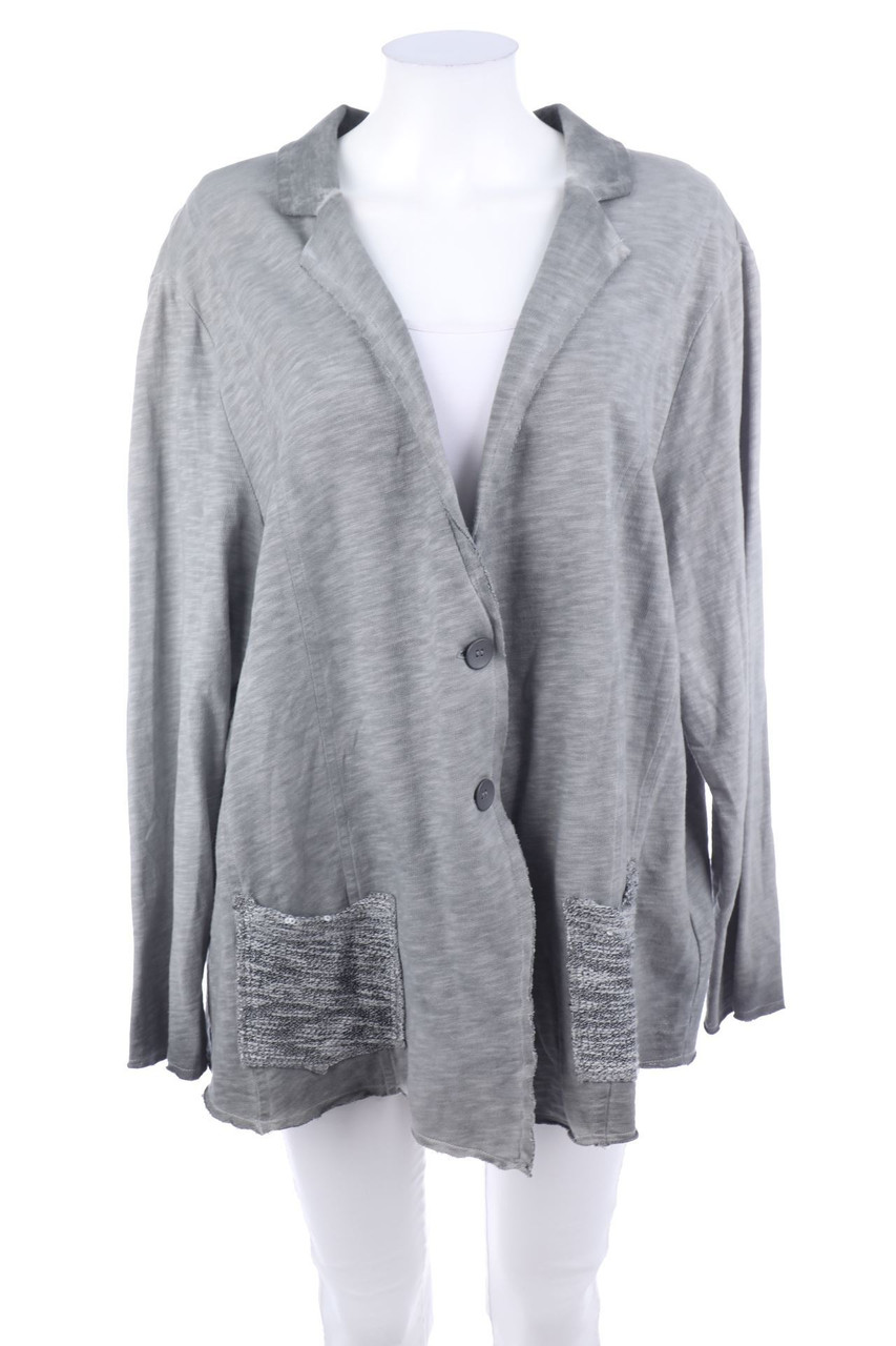 SAMOON - Garment Dyed-Jersey-Blazer mit Pailletten - D 50