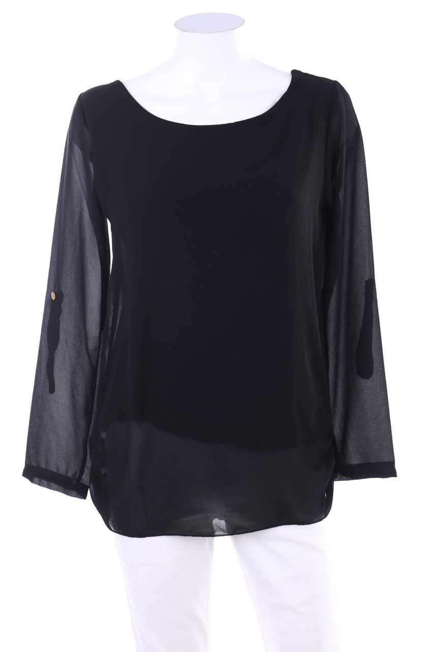 Ohne Label - Bluse mit Krempel-Ärmeln - D 36-38