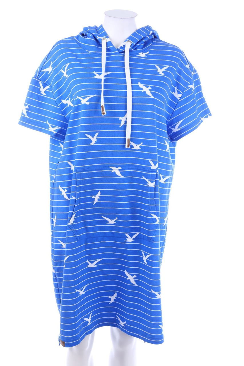 bonprix collection - Long-Kurzarm-Kapuzen-Pullover mit Print - D 44-46