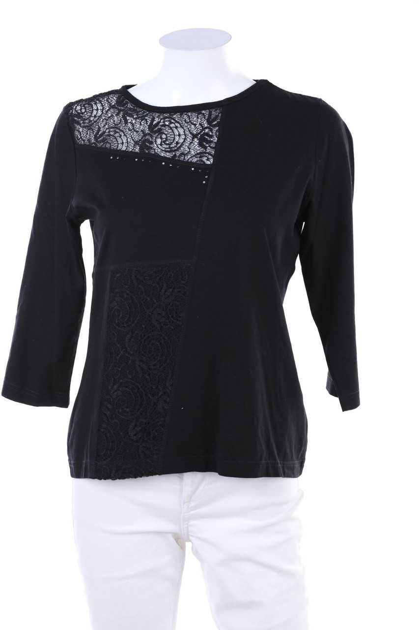 bianca - 3/4-Arm-Shirt aus Viskose-Mix mit Spitze - D 40
