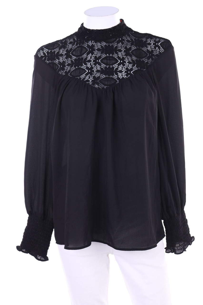 Jana Ina - Bluse mit Spitzen-Einsatz - M