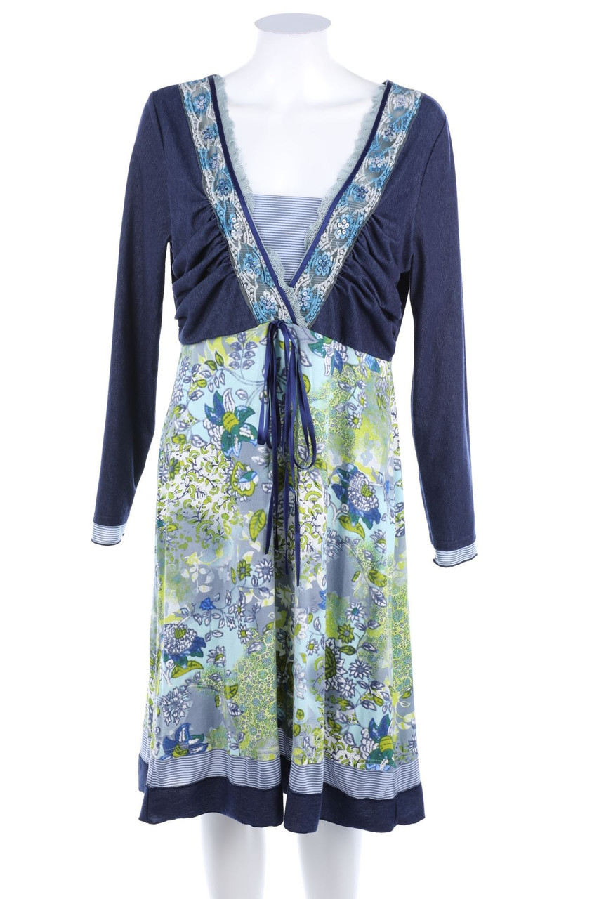 linea TESINI - Kleid im Layer Look mit Raffungen - D 44