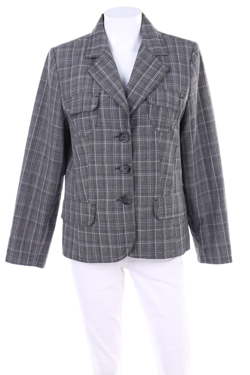 GINA LAURA - Blazer mit Karo-Muster - D 40