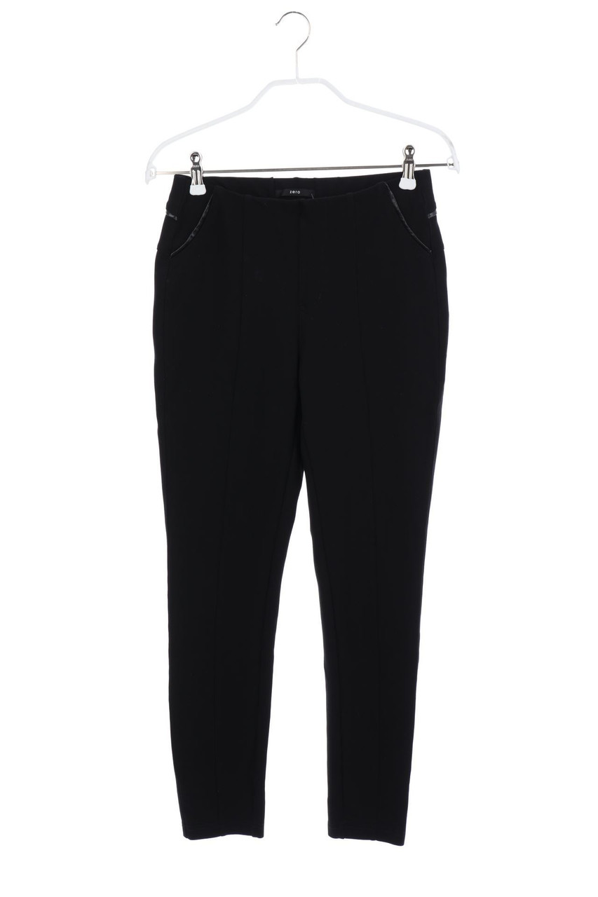 zero - Treggings mit Kunstleder-Details - D 34