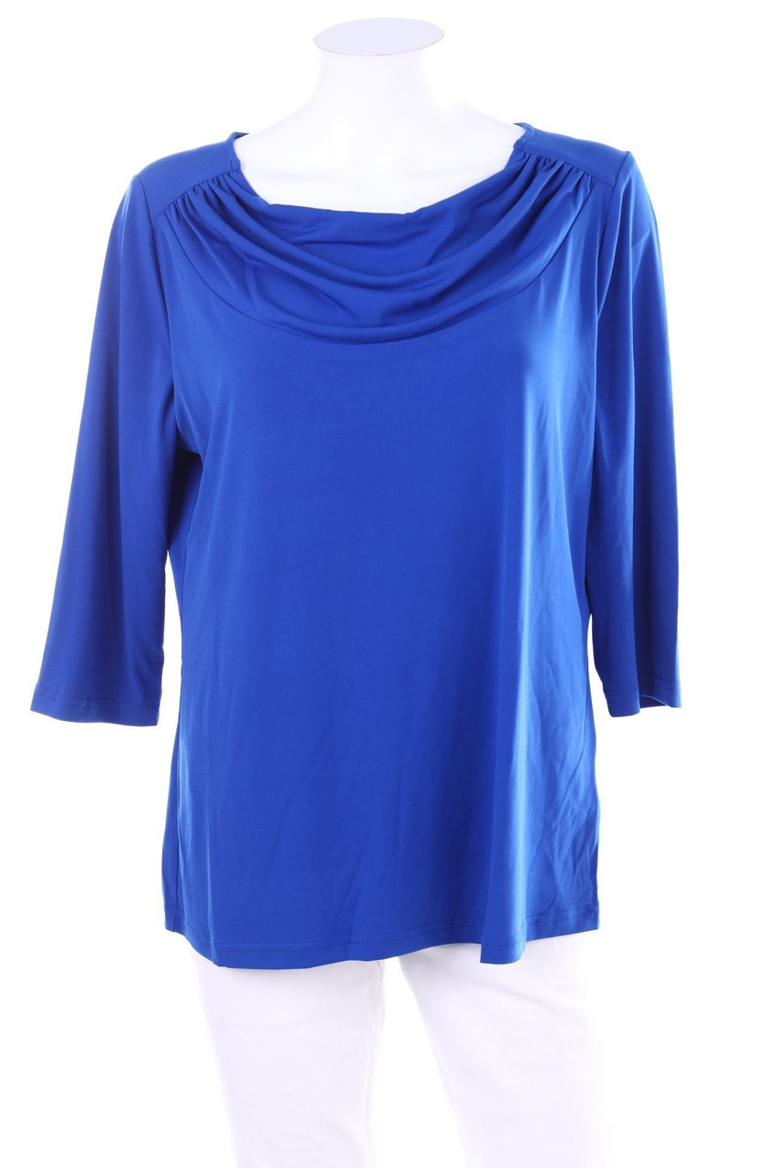 FAIR LADY - 3/4-Arm-Shirt mit Wasserfall-Ausschnitt - D 42